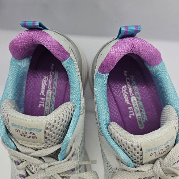 Skechers Shoes Relaxed Fit D'Lux Walker Infinite Motion Sneakers Size 9 Gray - Picture 7 of 11